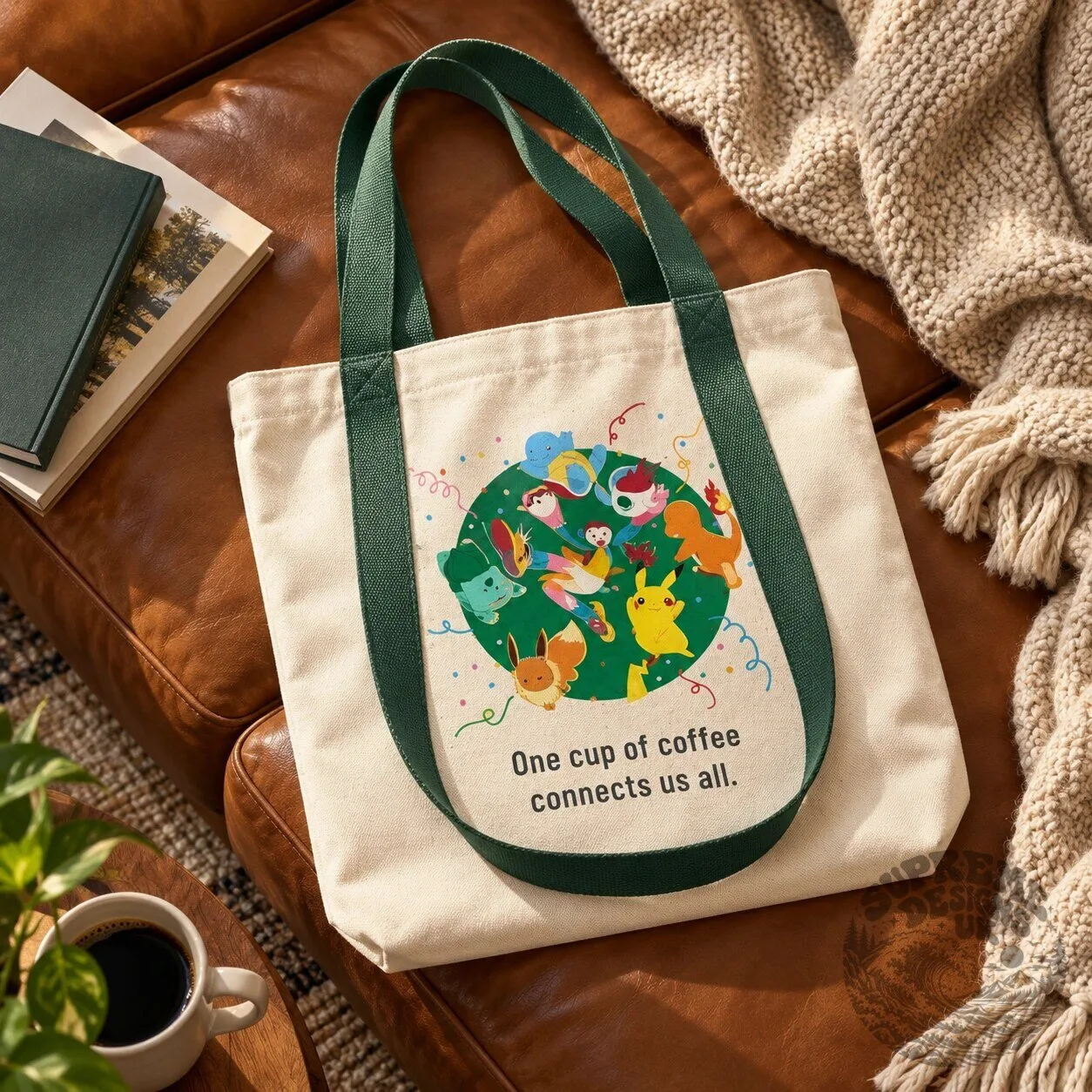 Starbucks Japan x Pokemon 2026 Tote Bag One Cup of Coffee Connects Us All