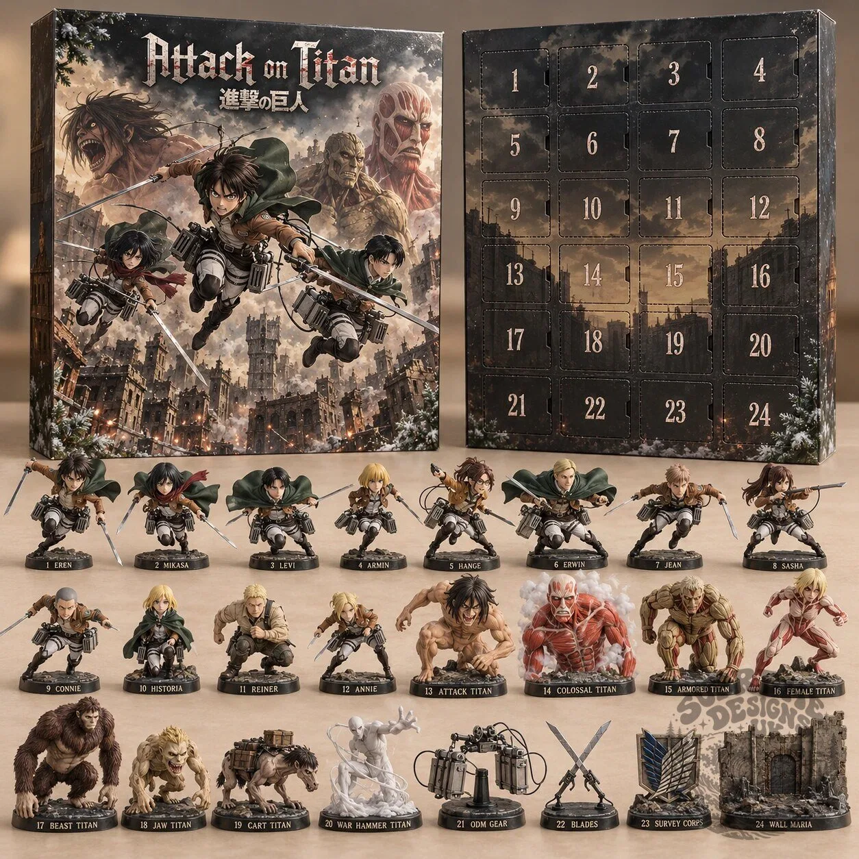 Attack on Titan Anime 24 Days Christmas Advent Calendar