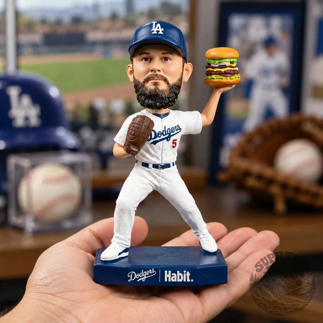 Dodgers x The Habit Home Base Alex Vesia Burger Bobblehead