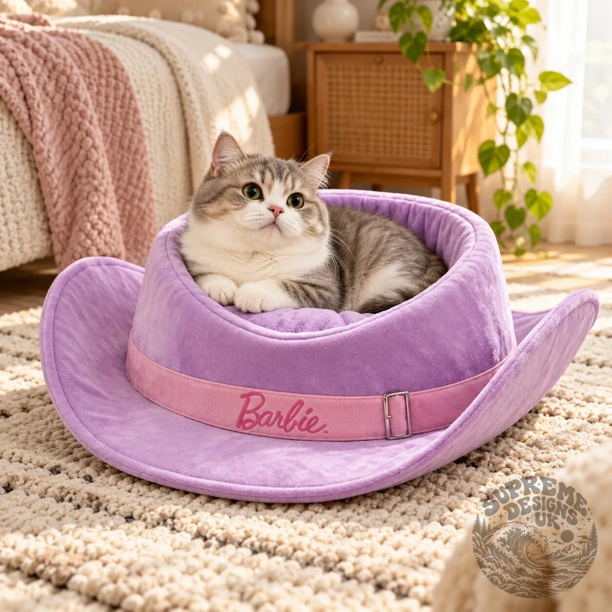 Barbie Cowboy Hat Pet Bed For Dog and Cat